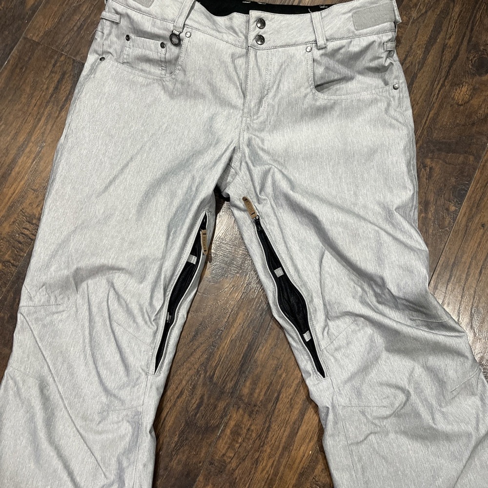 ROXY 10k Slim Fit Ski Pants Waterproof Snow‎ Sport Snowboard Women Gray Size XL - Picture 5 of 8